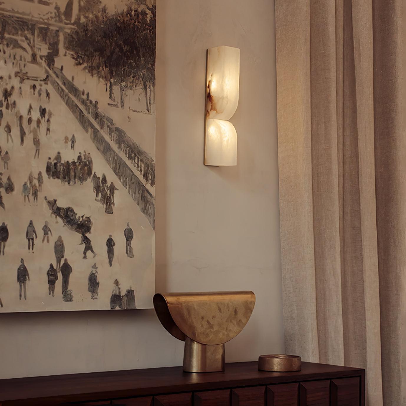 Rectangular Alabaster Wall Lamp