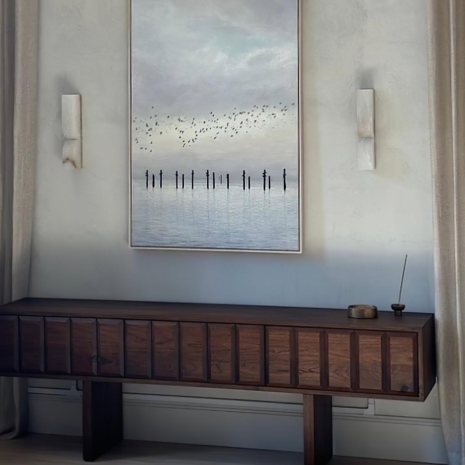 Rectangular Alabaster Wall Lamp