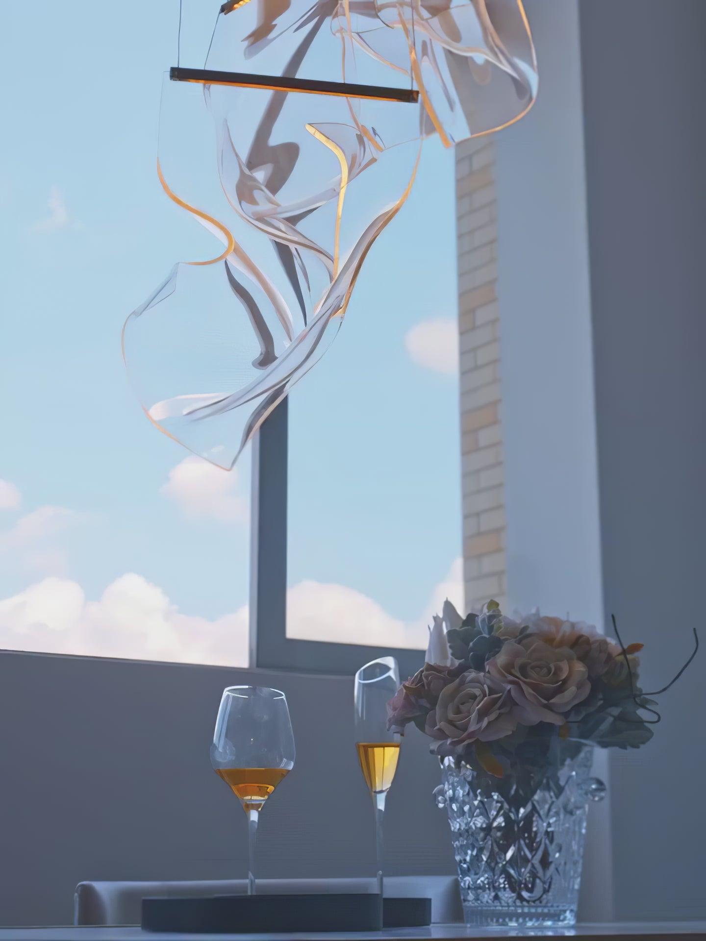 Rinkle Acrylic LED Chandelier