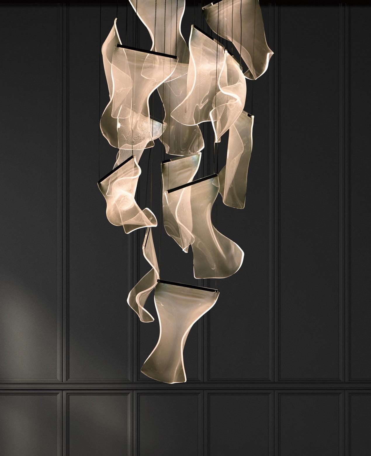 Rinkle Acrylic LED Chandelier