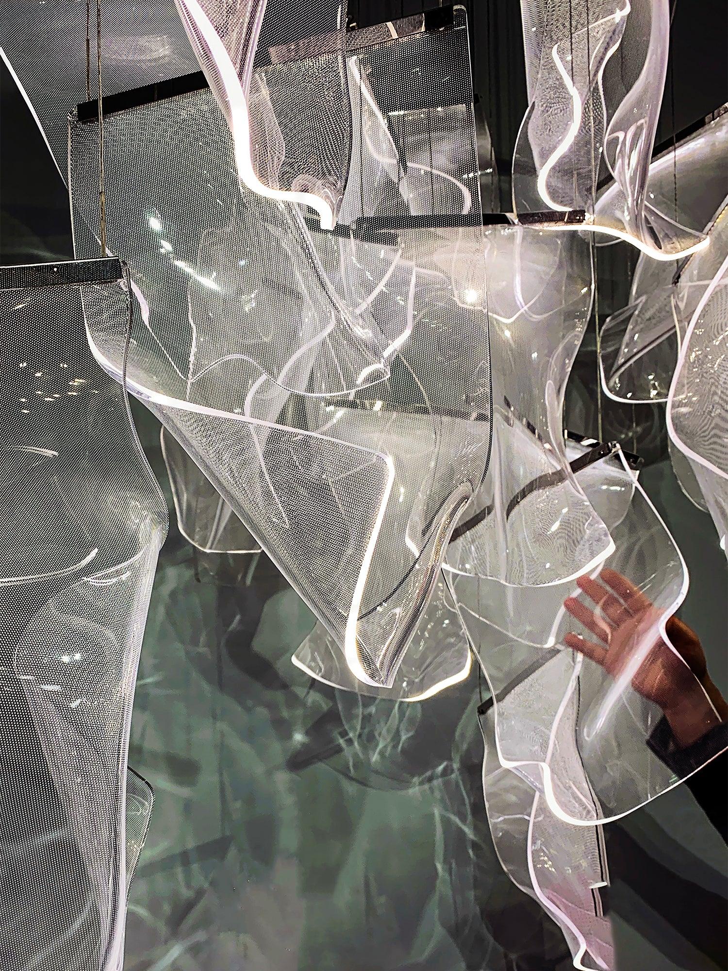 Rinkle Acrylic LED Chandelier