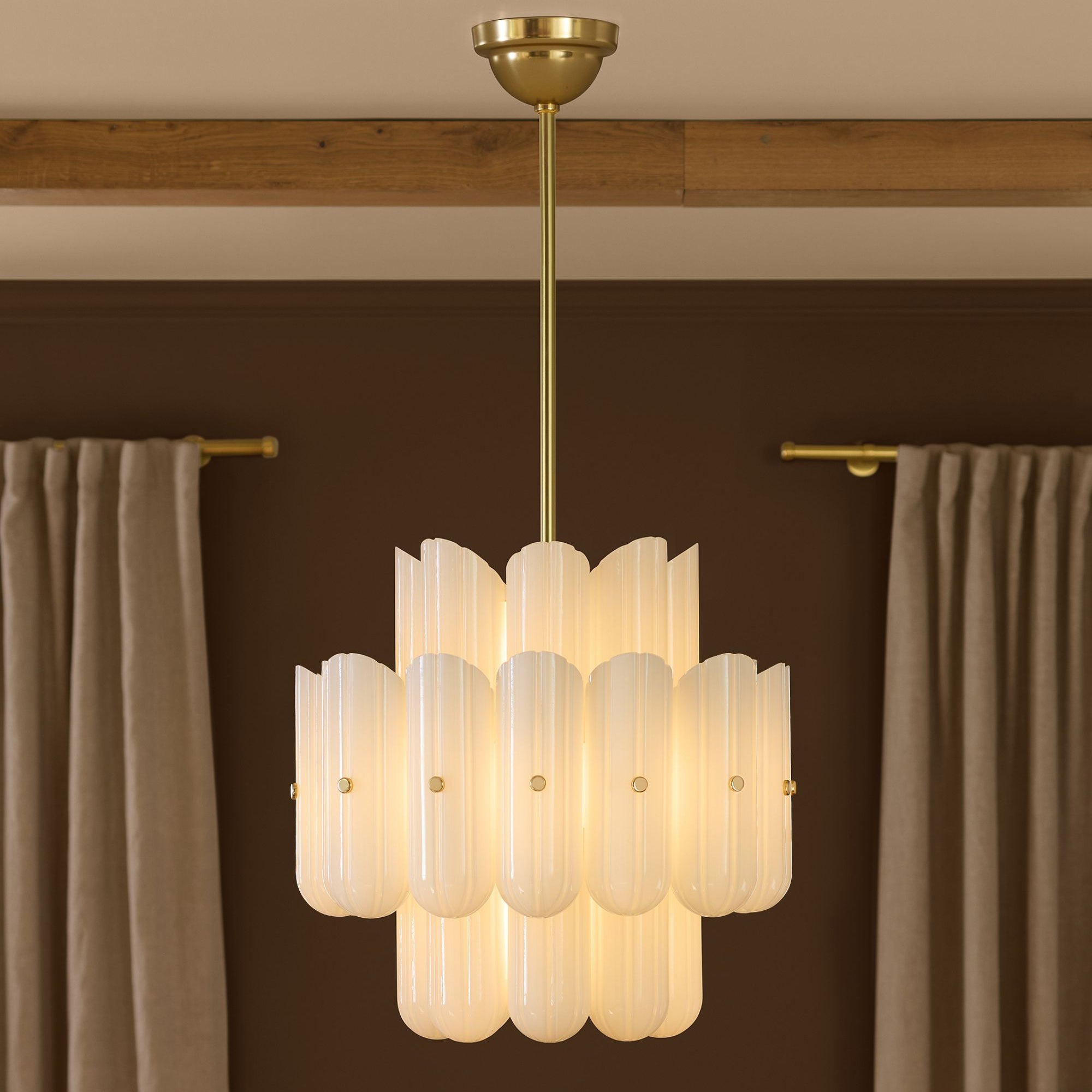 Lorna LED Double Tier Chandelier 25" 35" 46"