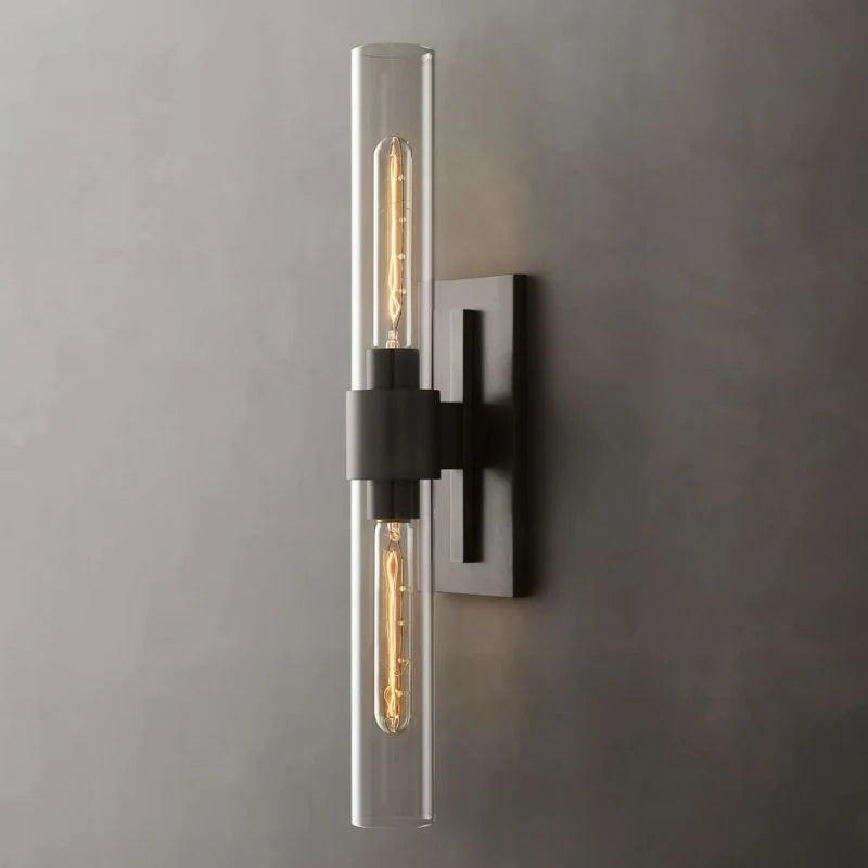 Ravele Clear Glass Cup Linear Wall Sconce