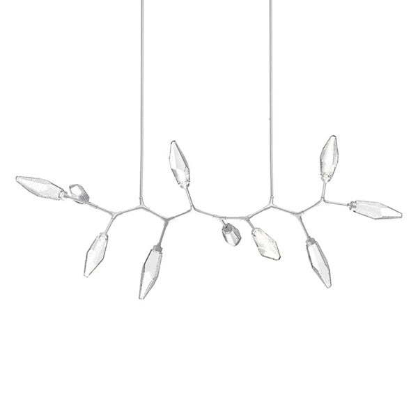 Rock Crystal Modern Branch LED Linear Chandelier