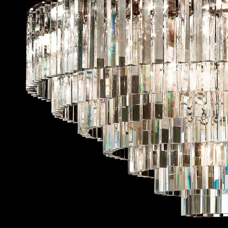 1920s Odeon 7-Layer Crystal Round Chandelier 44"