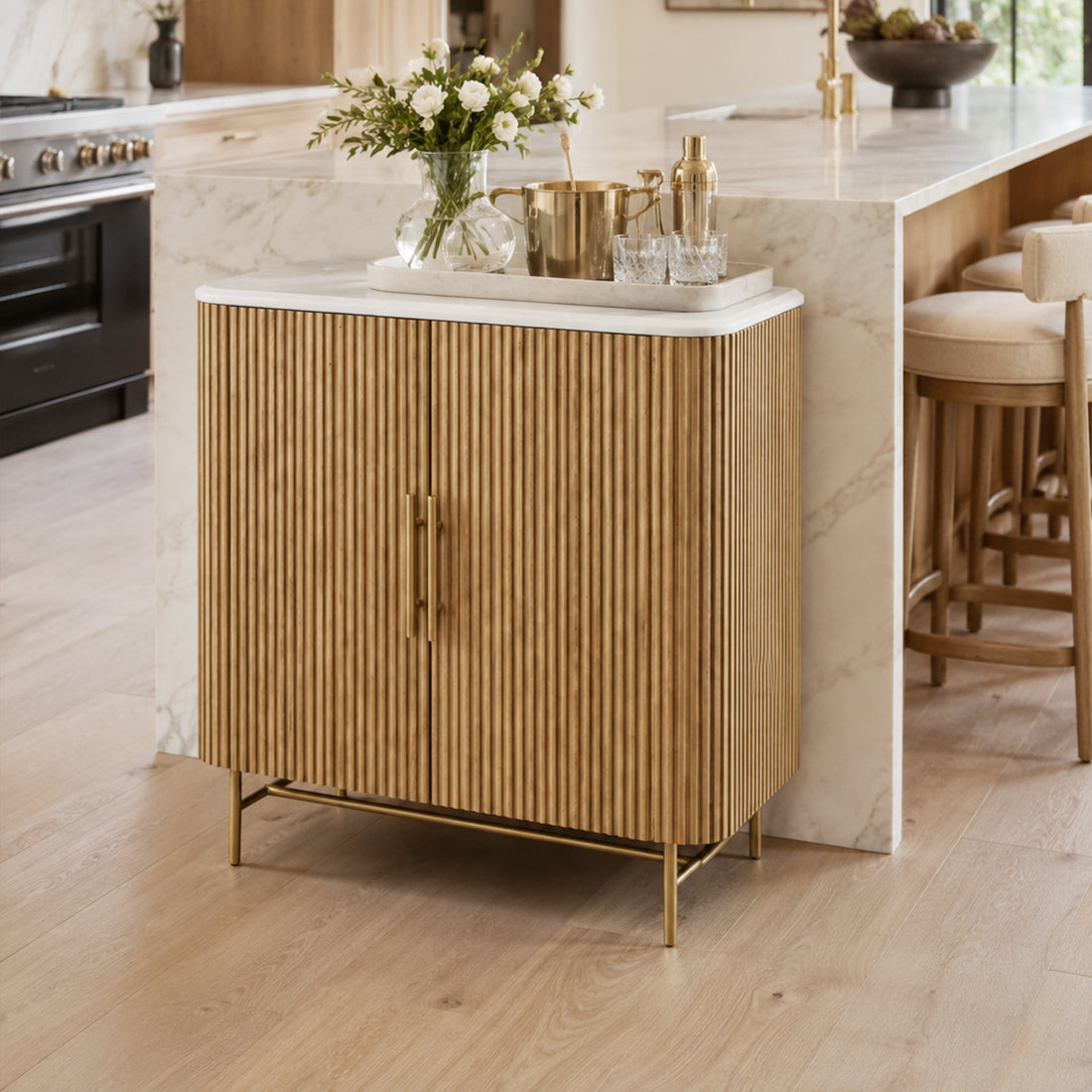 Finley Wood Bar Cabinet
