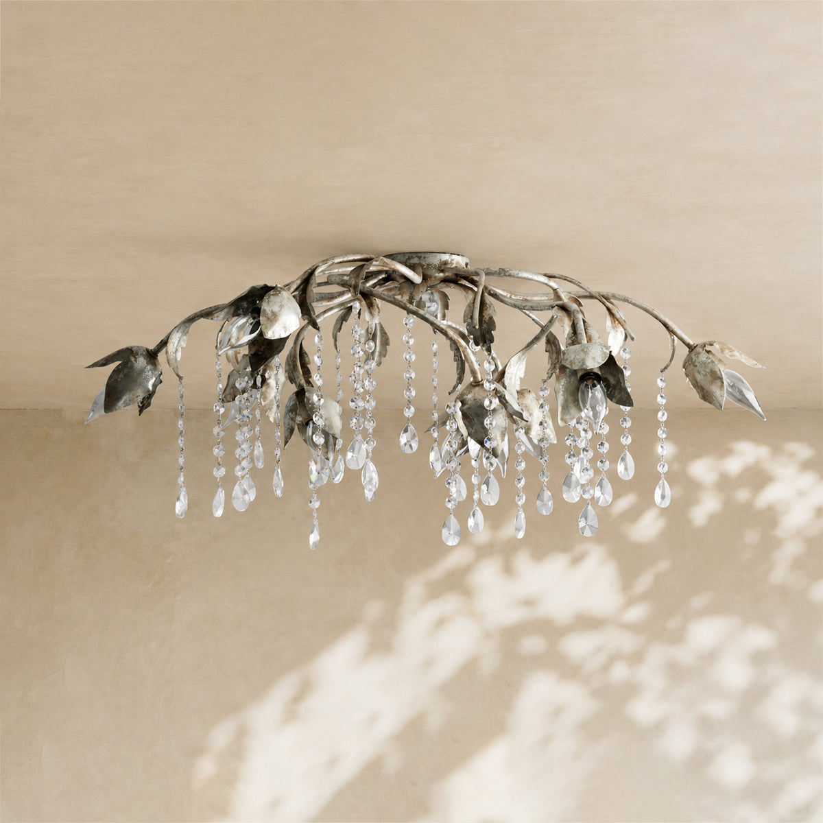 Gothic Viticcio Flushmount 23.5" 32"-Silver