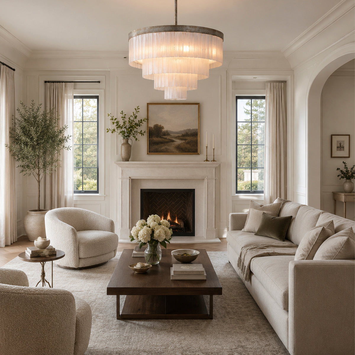 Adam Round Multi-tier Chandelier
