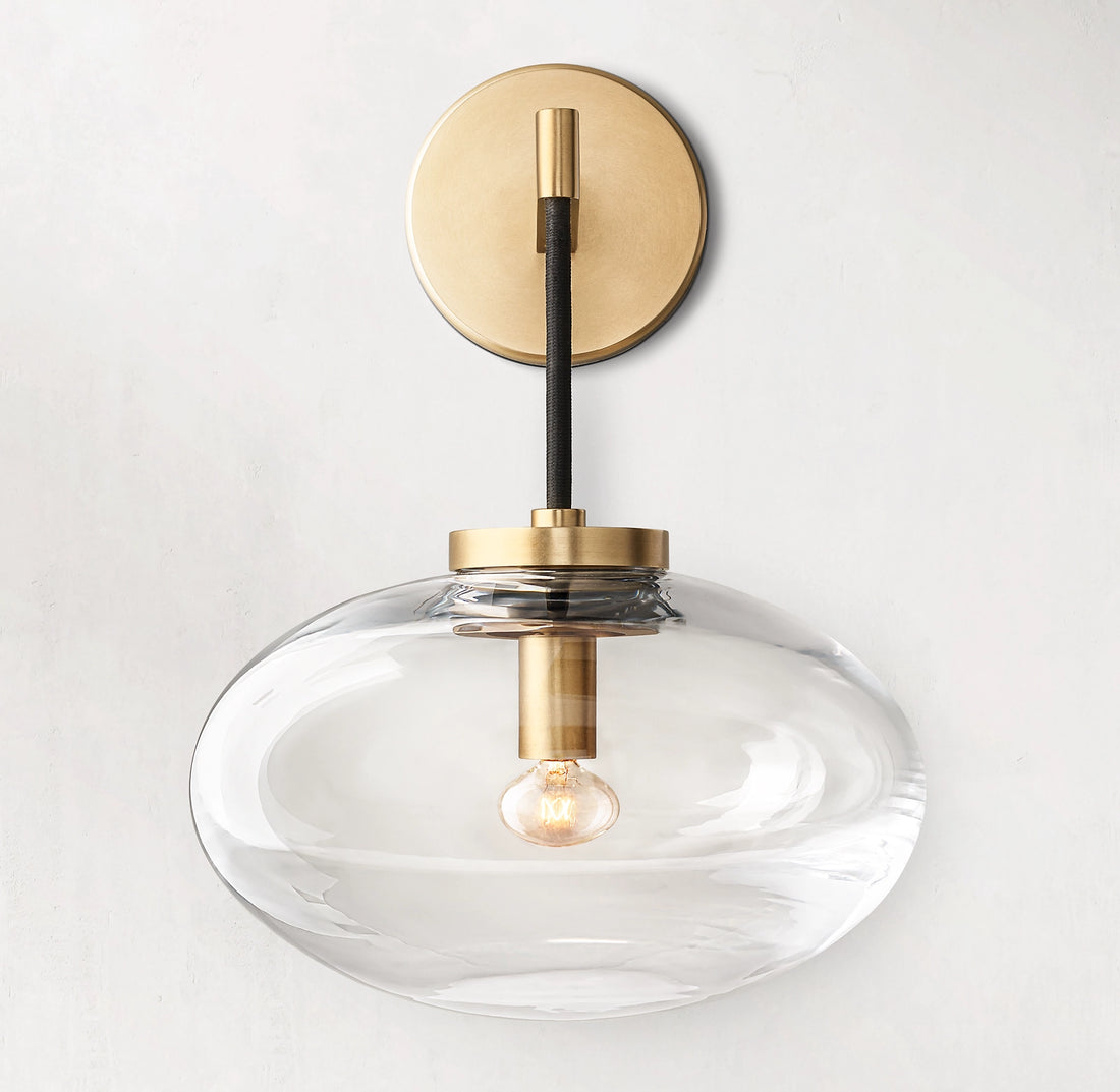 Cabratt Clear Glass Wall Sconce