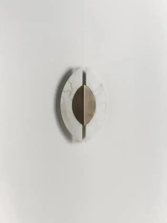 Alabaster Wall Sconce "Shield"