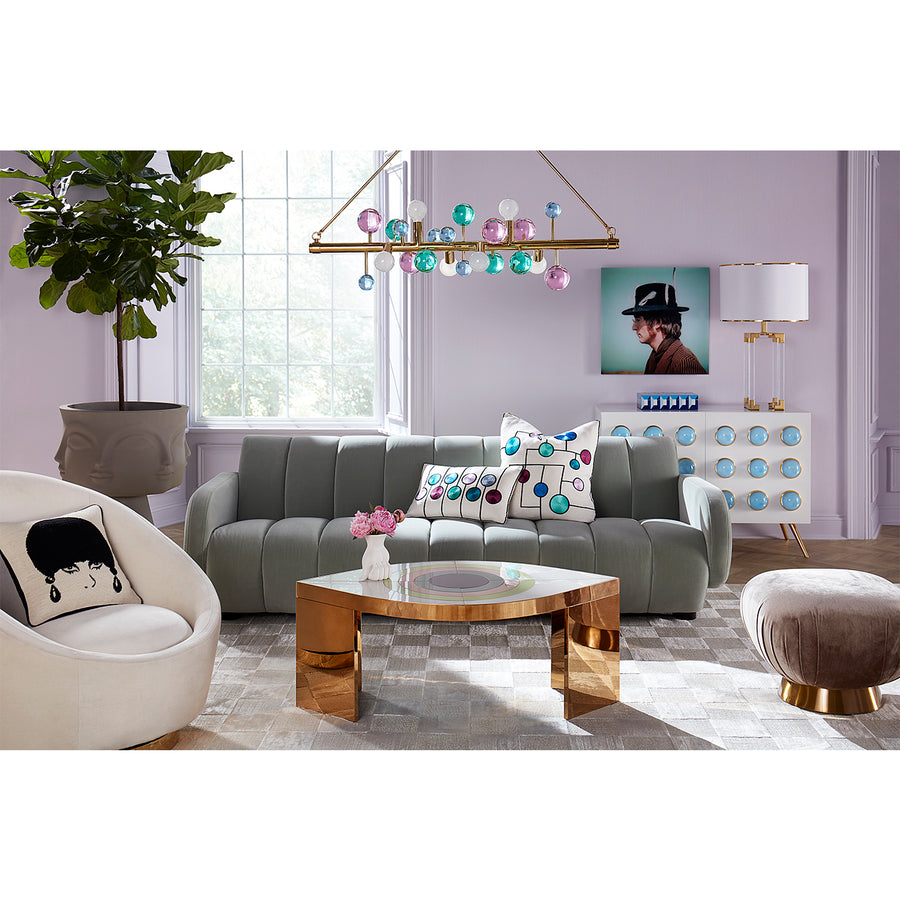 Globo Multicolored Six-Light Linear Chandelier