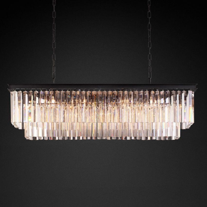 Franky Classicm Rectangular Chandelier 49"