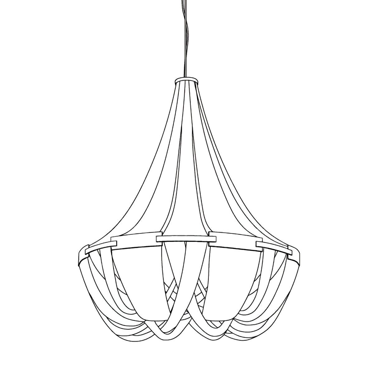 Alisa Tassel Aluminum Chain Chandelier