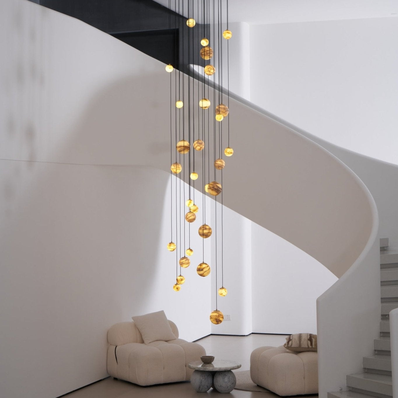 Sultana Alabaster Cluster Chandelier