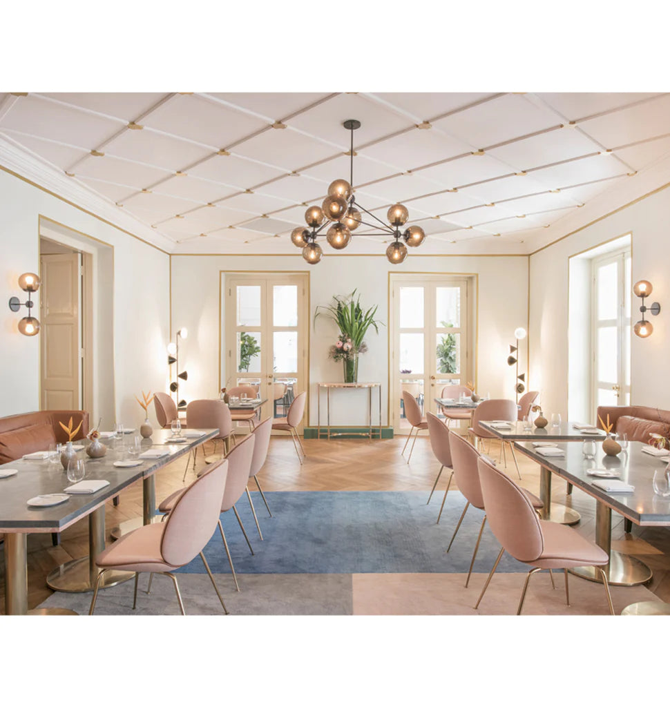 Modo Chandelier 37" - 3 Sided, 10 Globes