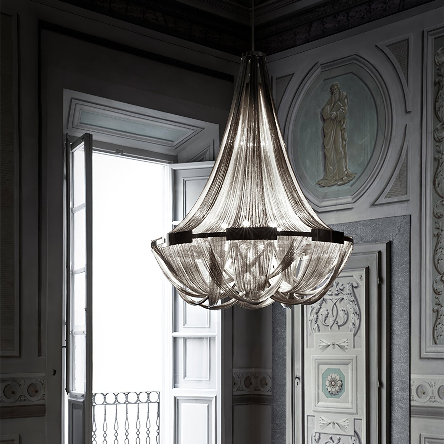 Alisa Tassel Aluminum Chain Chandelier
