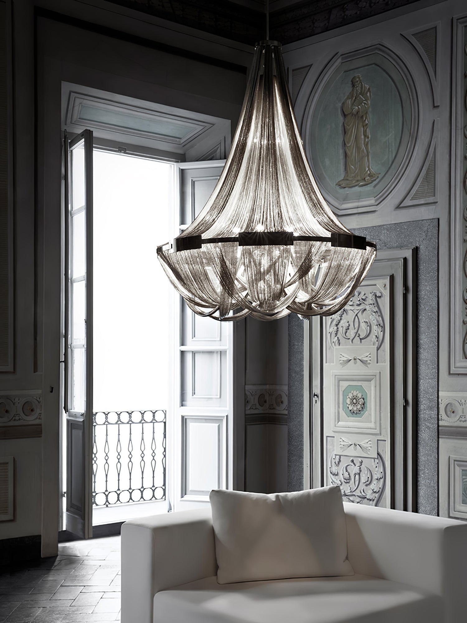Alisa Tassel Aluminum Chain Chandelier