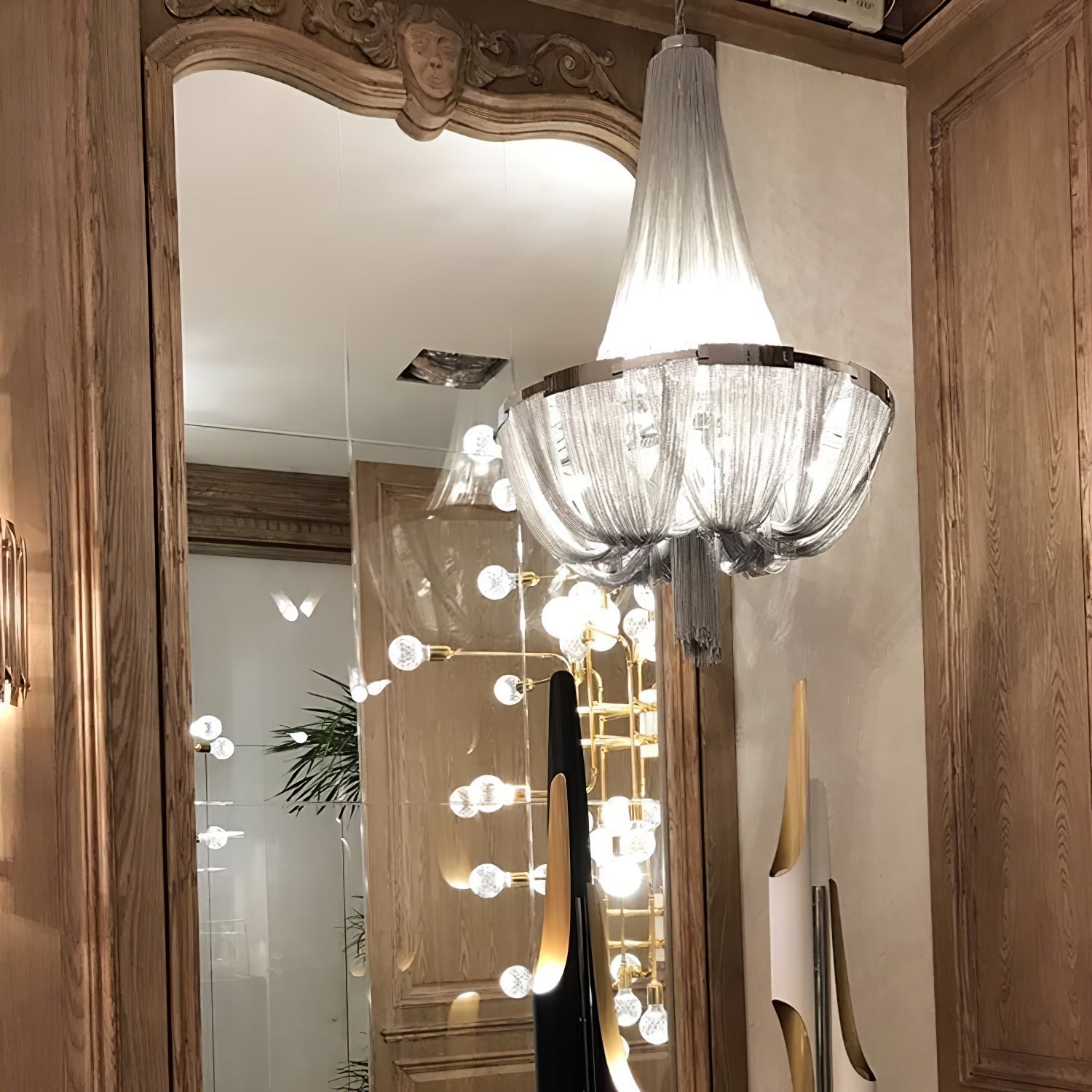 Alisa Tassel Aluminum Chain Chandelier