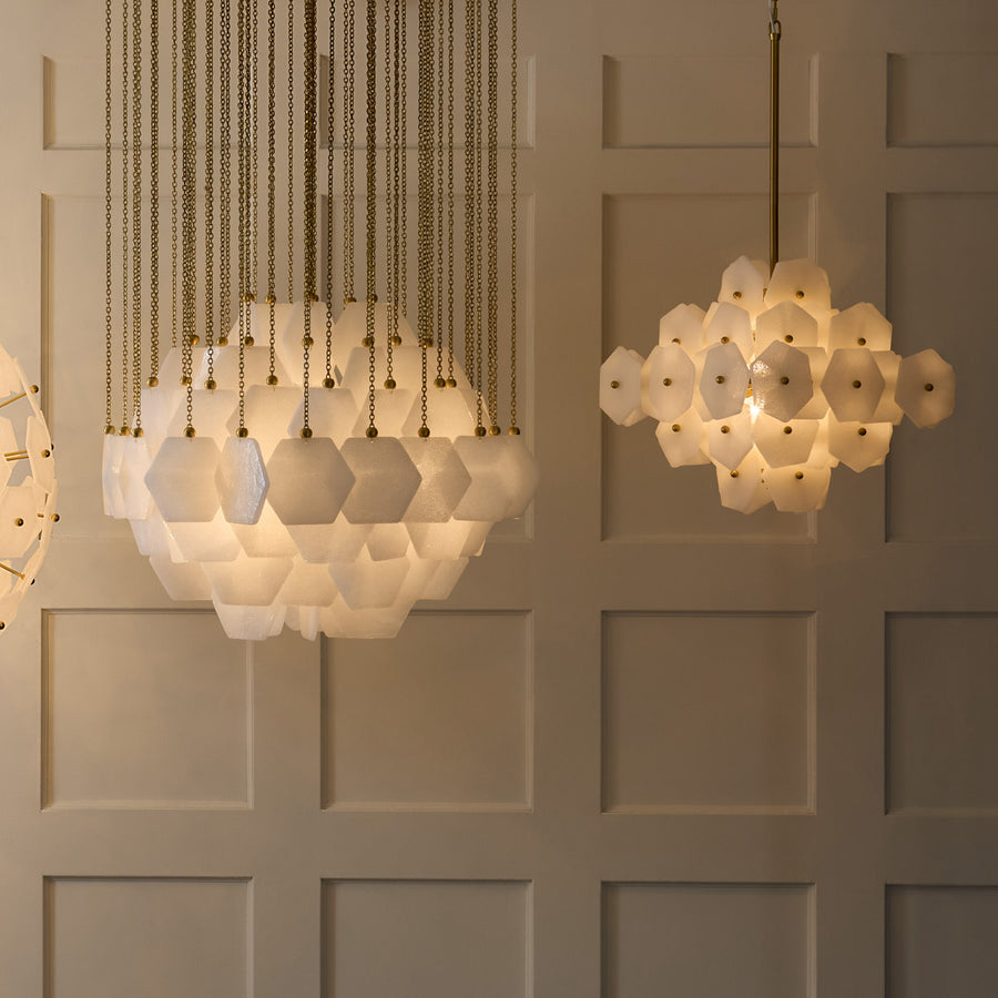 Hexagonal Glass Diamond Chandelier