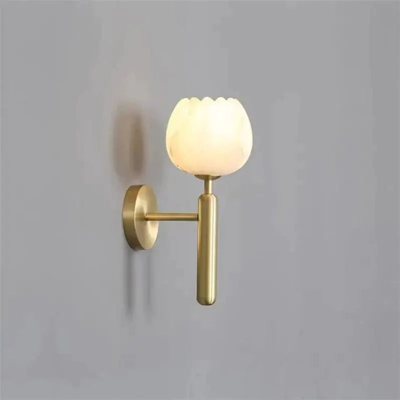 Alabaster Wall Sconce Light For Bedroom