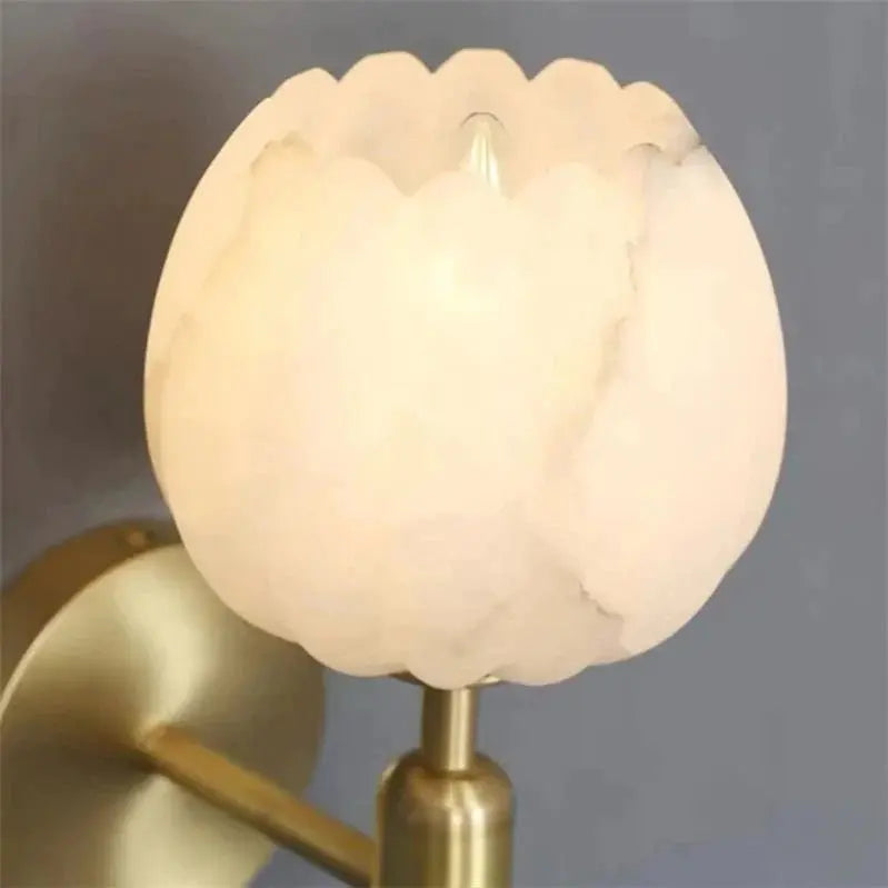 Alabaster Wall Sconce Light For Bedroom