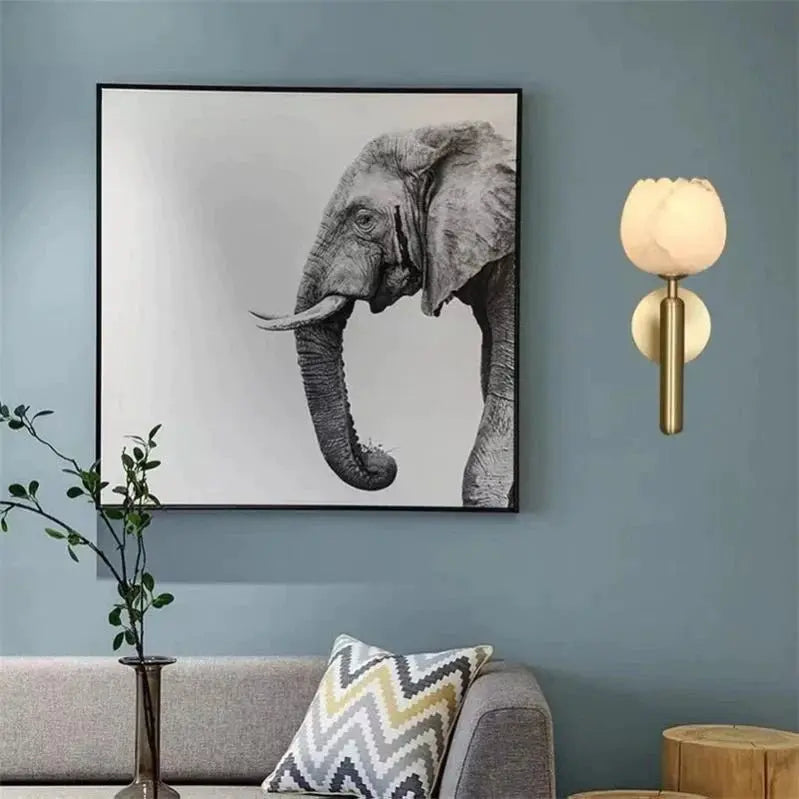 Alabaster Wall Sconce Light For Bedroom