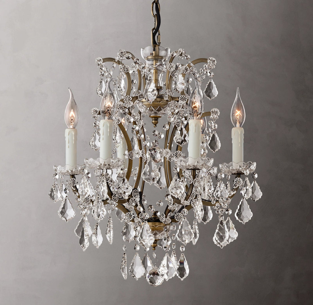 Rocco Iron & Crystal Round Chandelier 18''