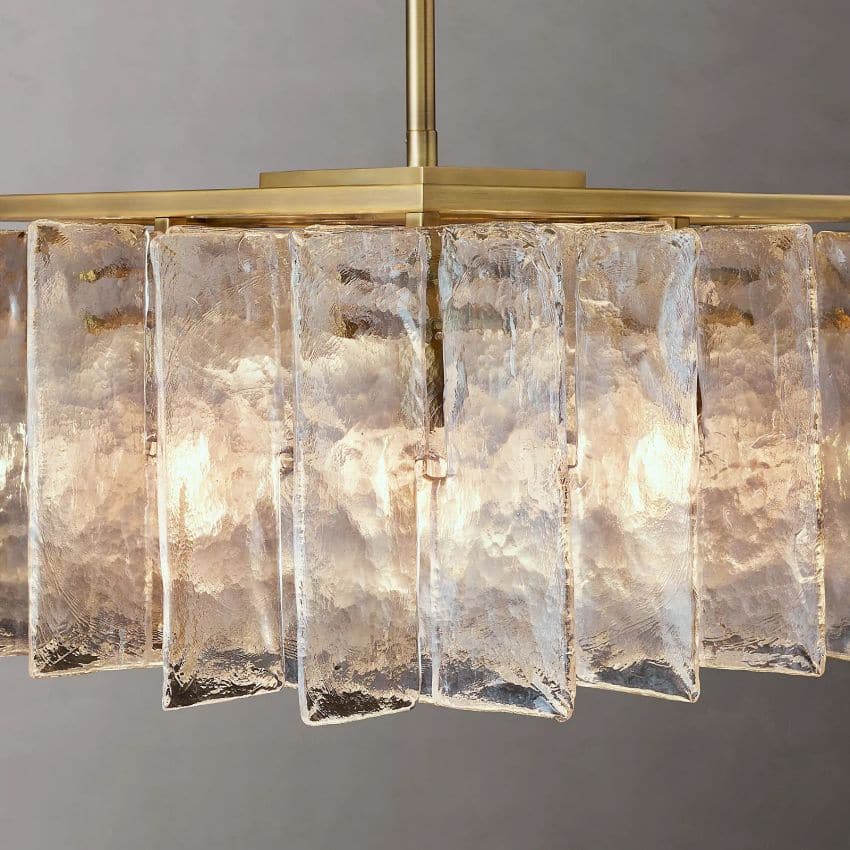Lattica Clear Glass Linear Chandelier 49"