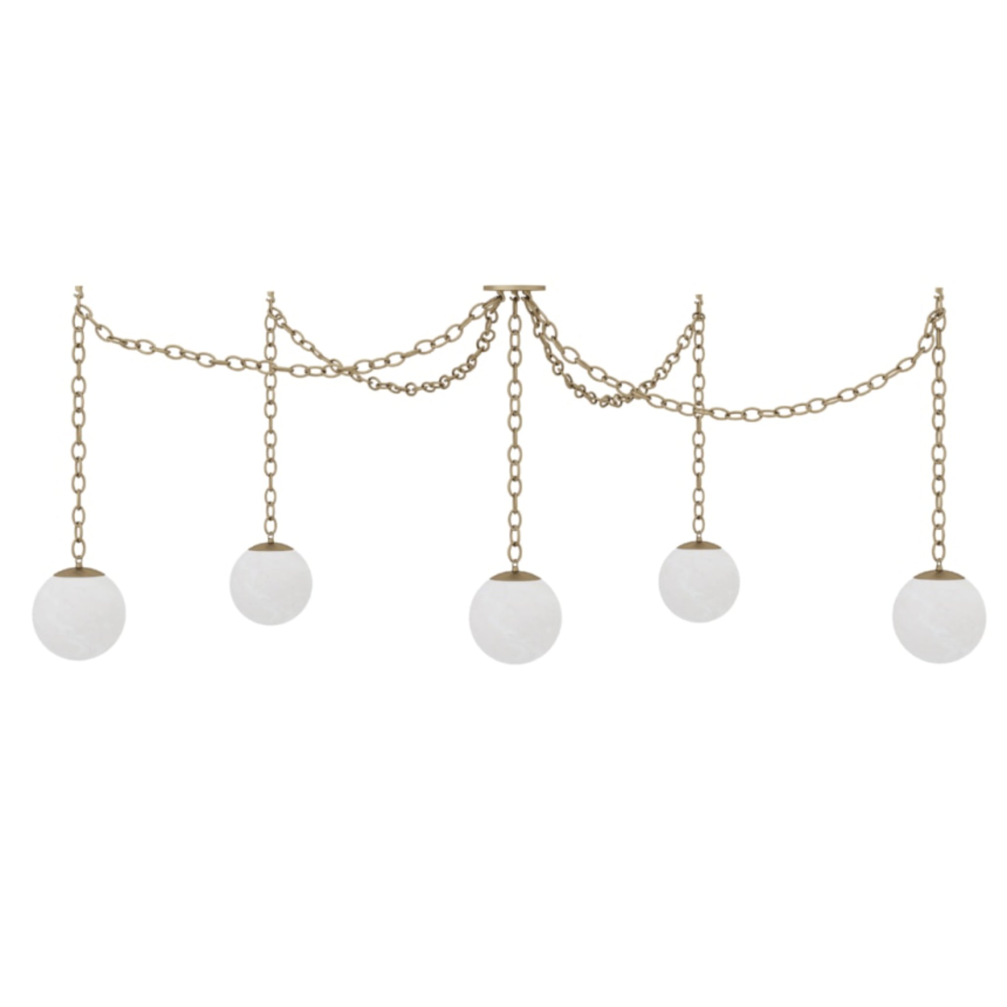Alabaster 5 Swag Chandelier