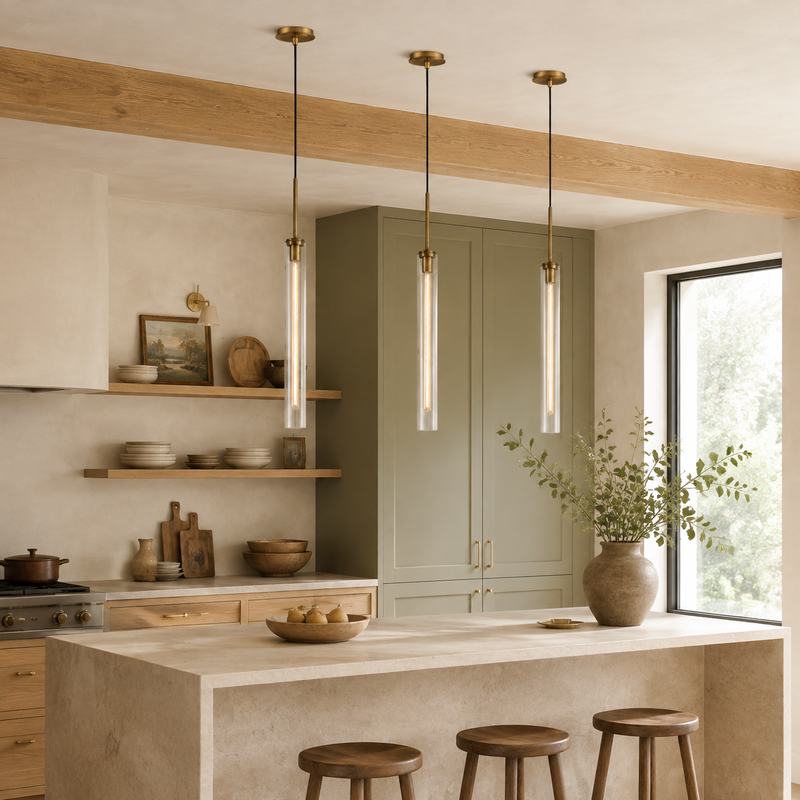 Verina Fluted Glass Pendant
