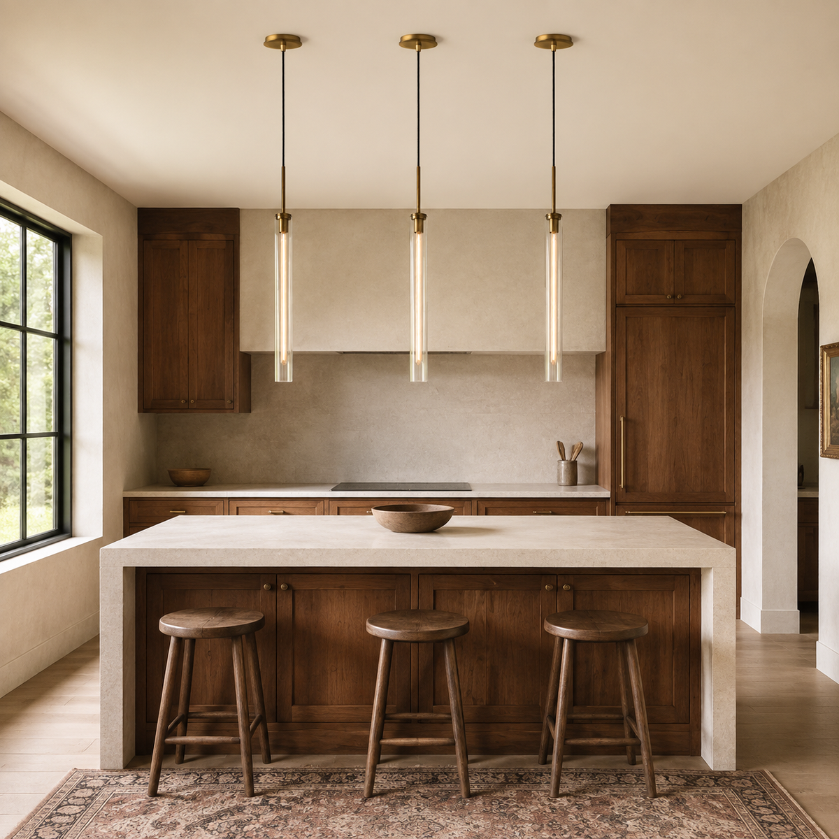 Verina Fluted Glass Pendant