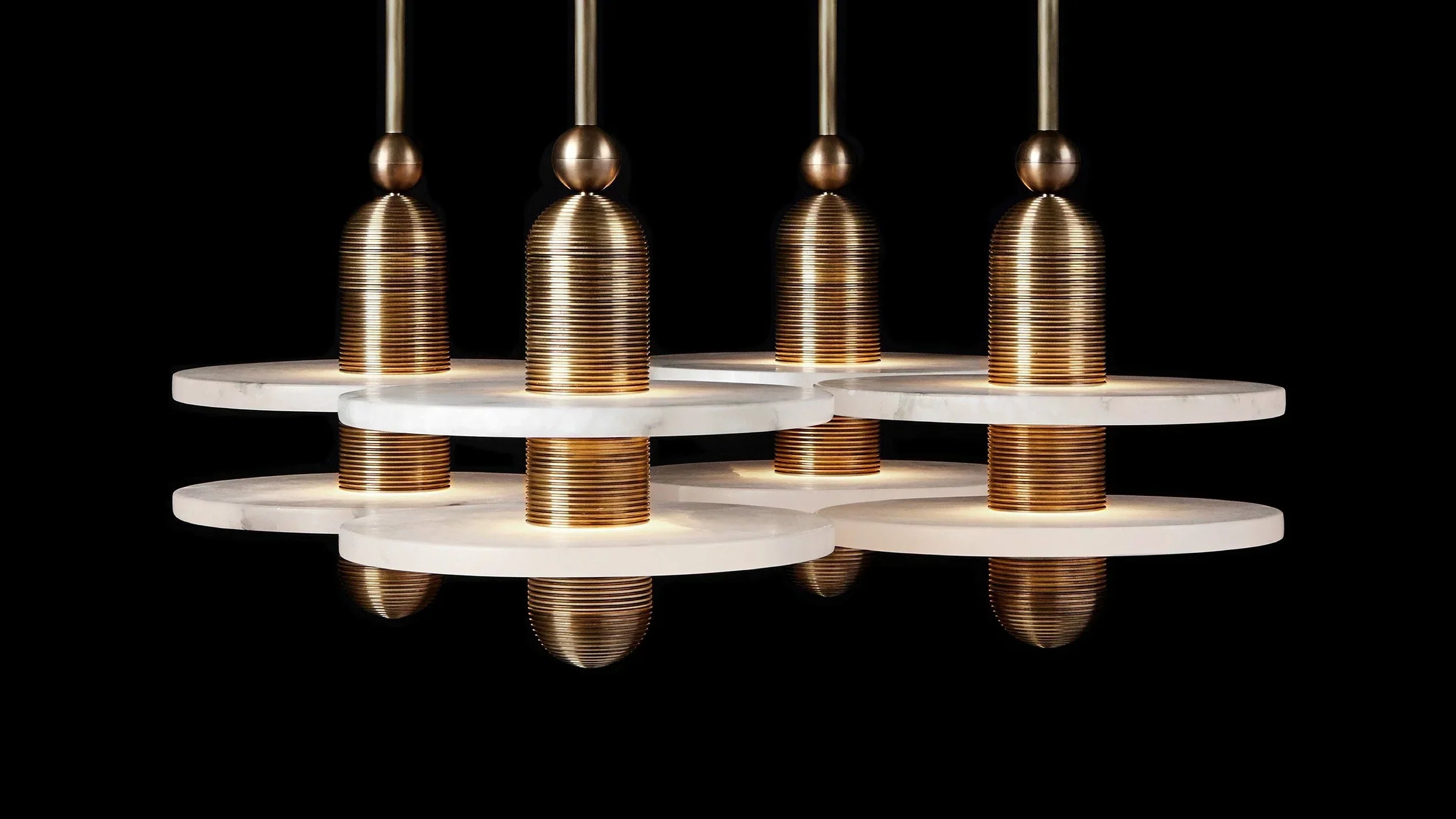 Median Alabaster Mono 4 Pendants