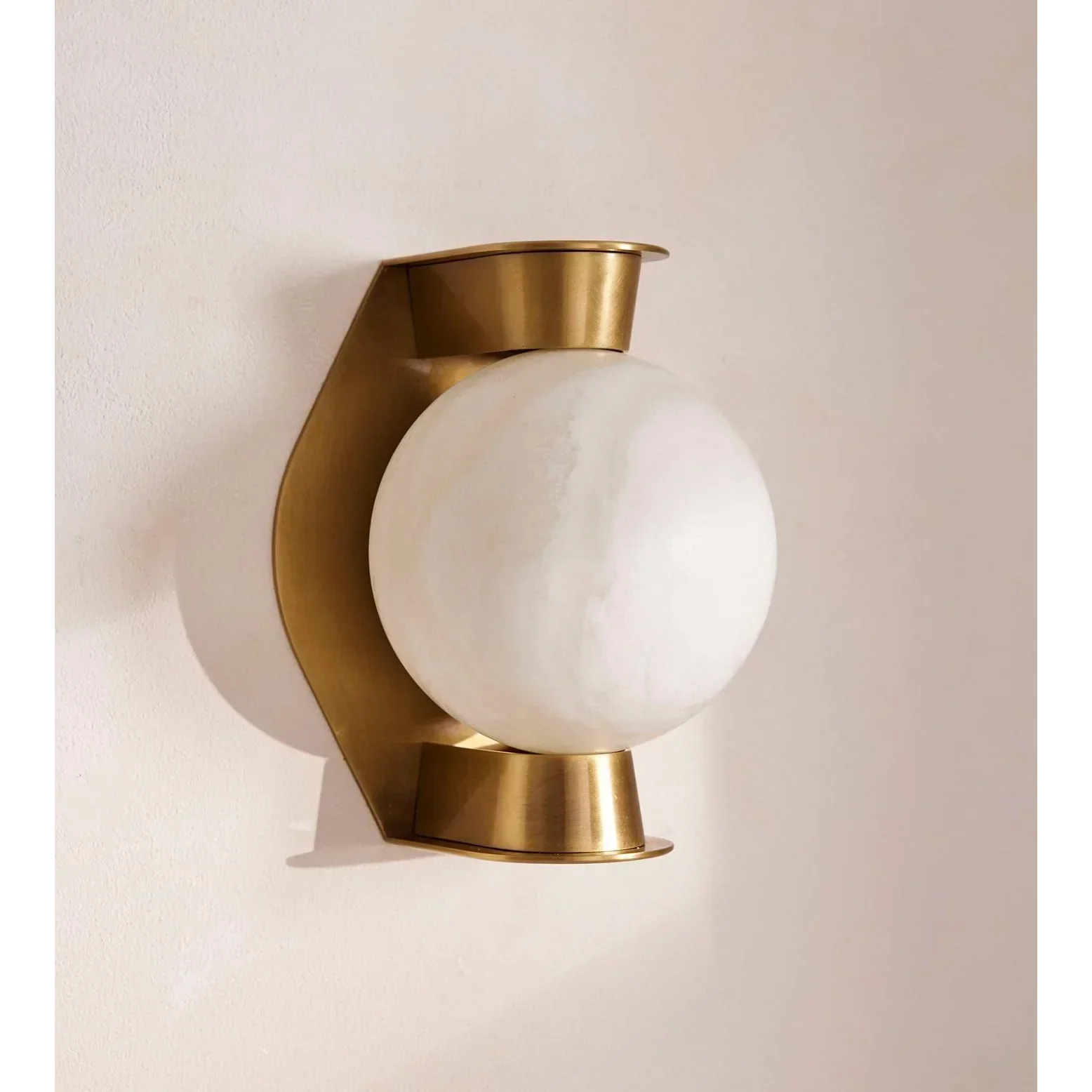 BRANZA ALABASTER GLOBE WALL SCONCE 11"H