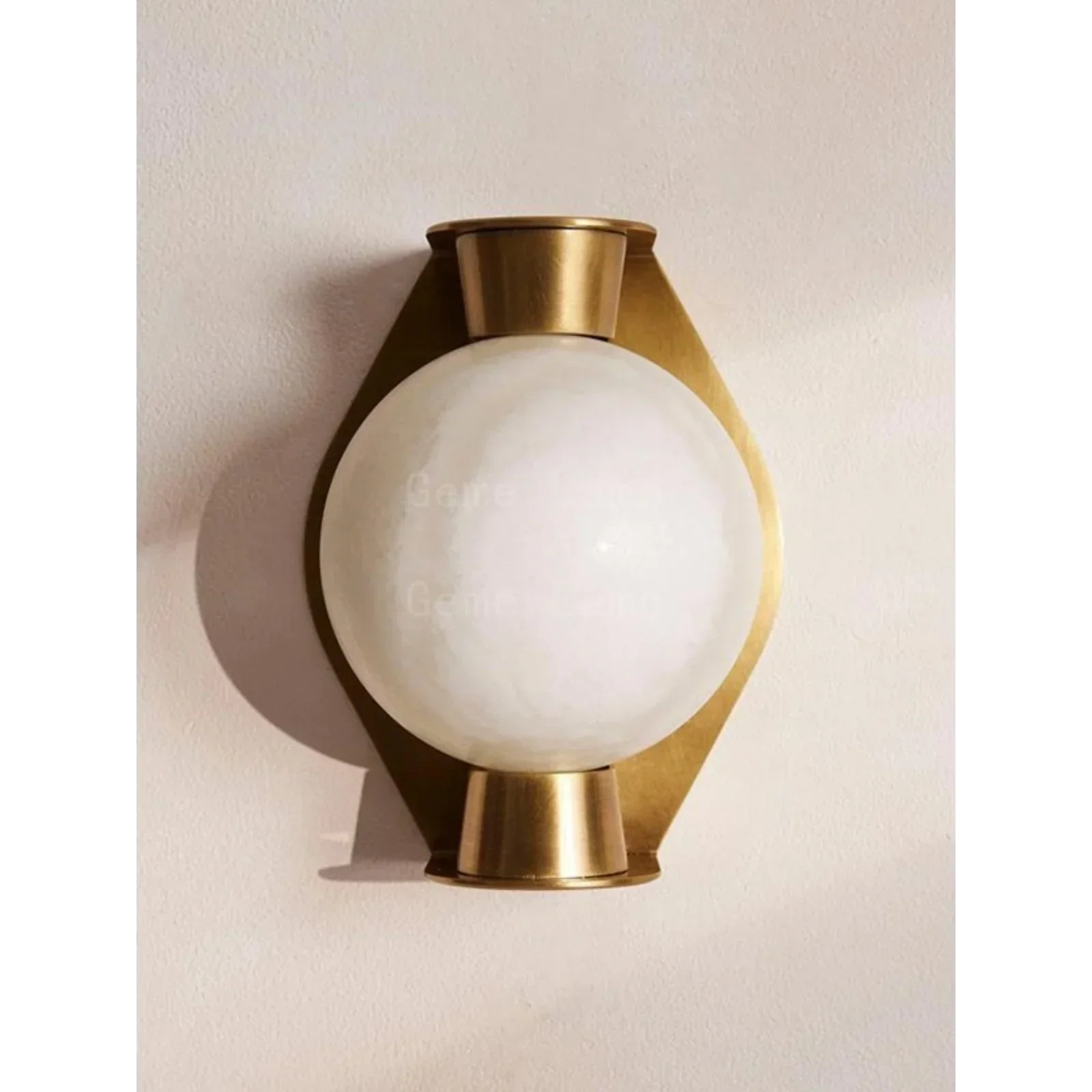 BRANZA ALABASTER GLOBE WALL SCONCE 11"H