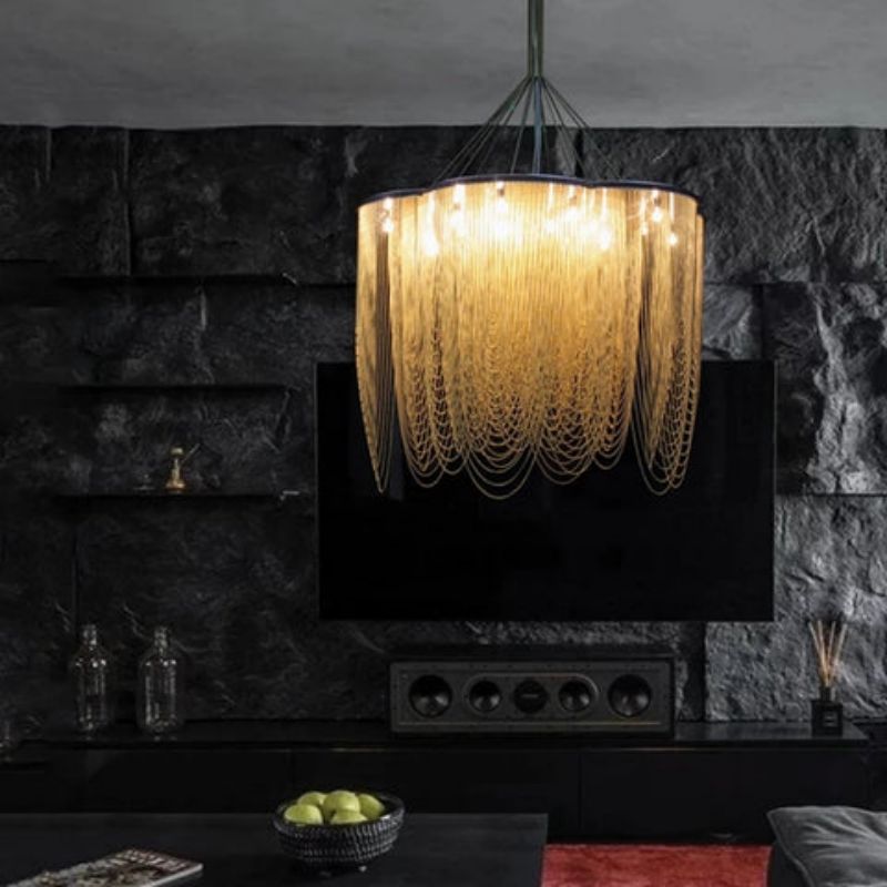 Alisa Aluminum Chain Flower Chandelier