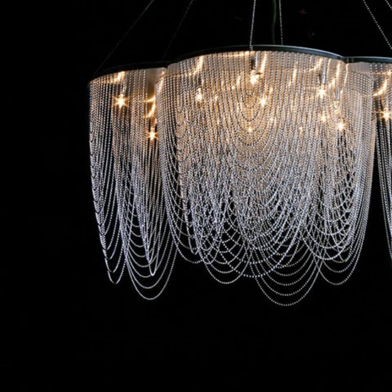 Alisa Aluminum Chain Flower Chandelier