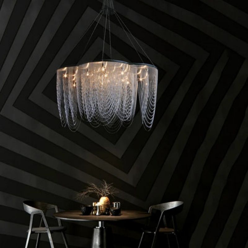 Alisa Aluminum Chain Flower Chandelier