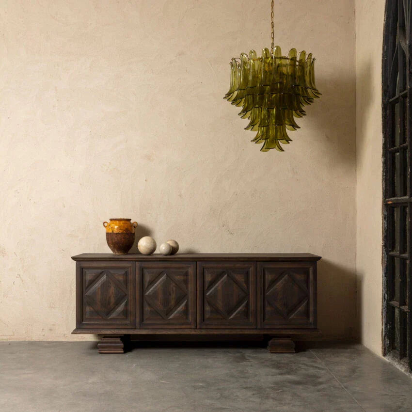 Green Petalo Murano Chandelier