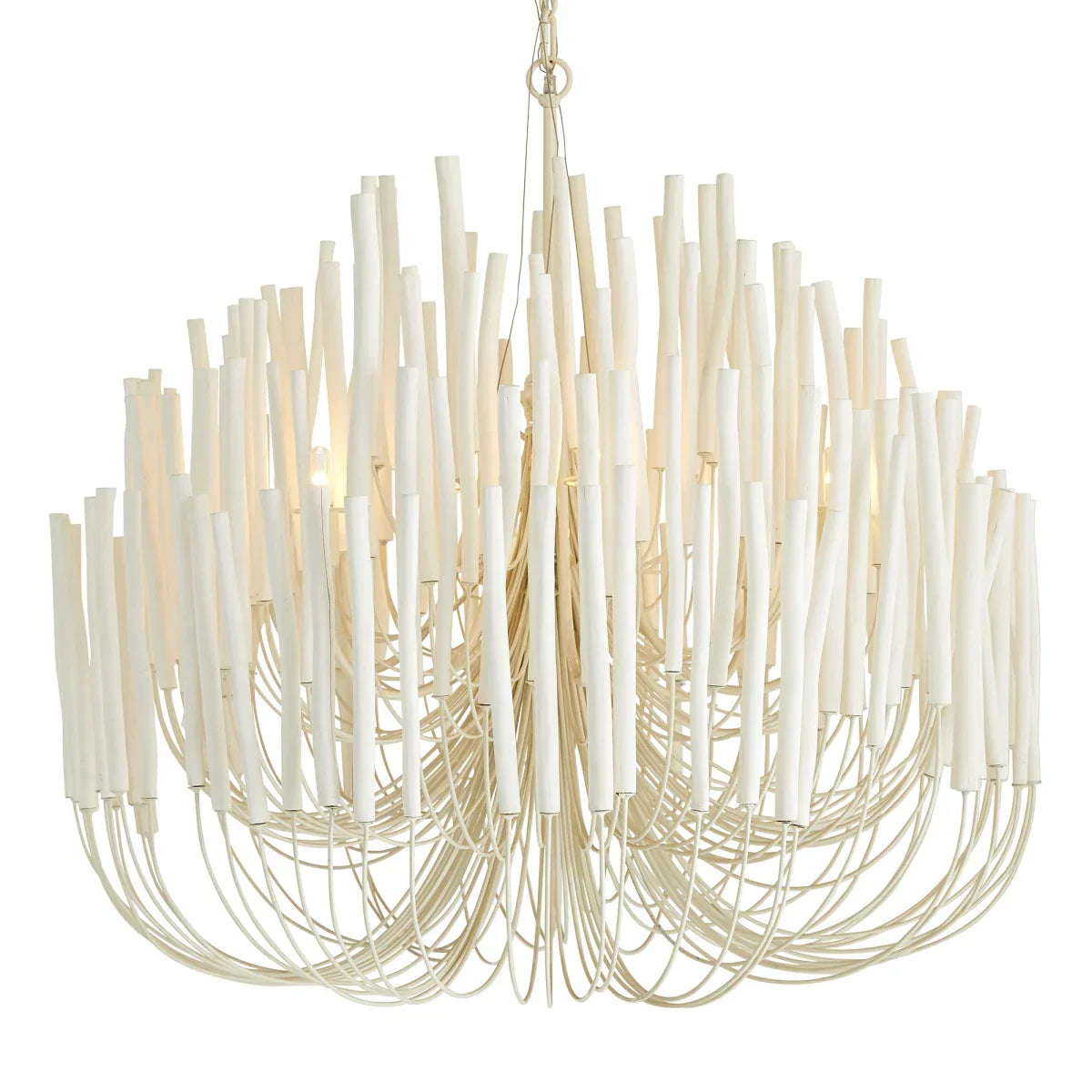 Forest Island Wide Wood Chandelier 21" 36"
