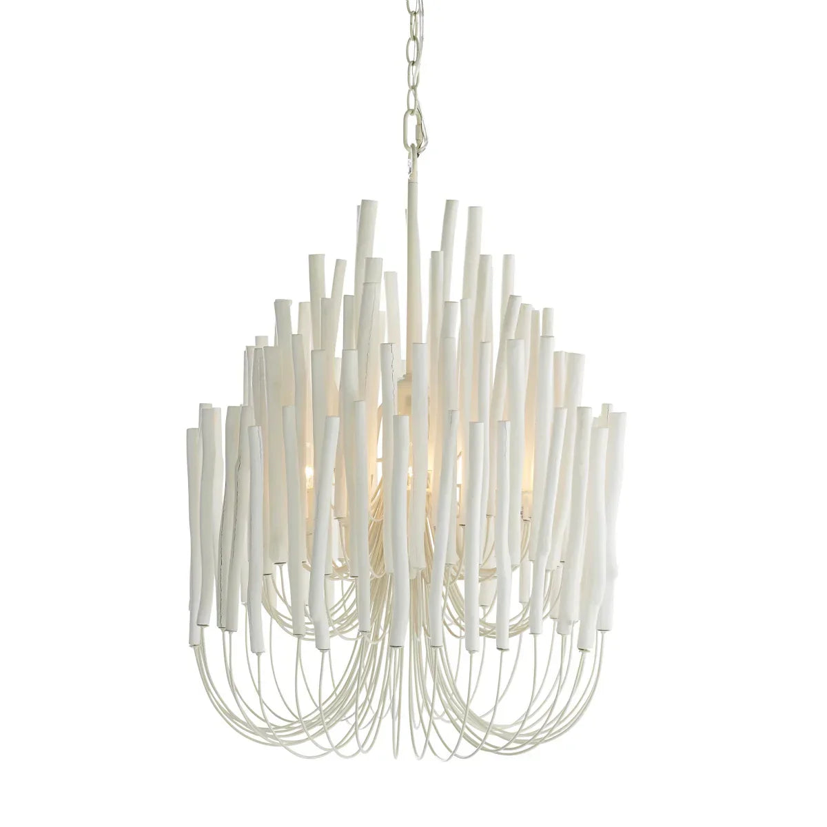 Forest Island Wide Wood Chandelier 21" 36"