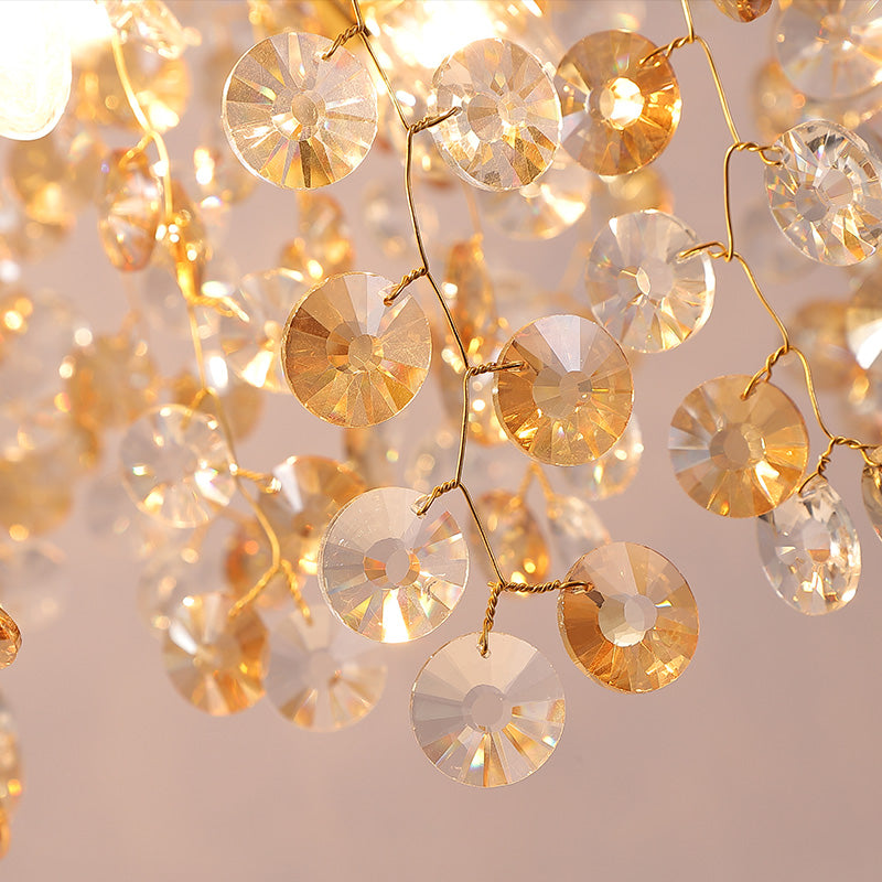 Modern Crystal Branch Chandelier for Foyer Entryway 31.5"D