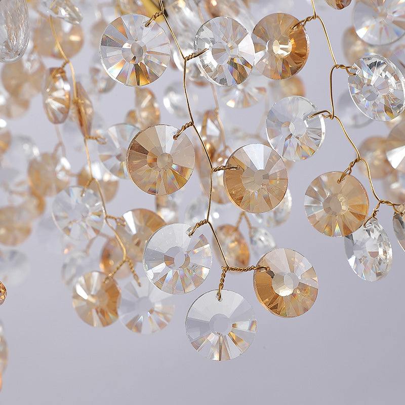 Modern Crystal Branch Chandelier for Foyer Entryway 31.5"D