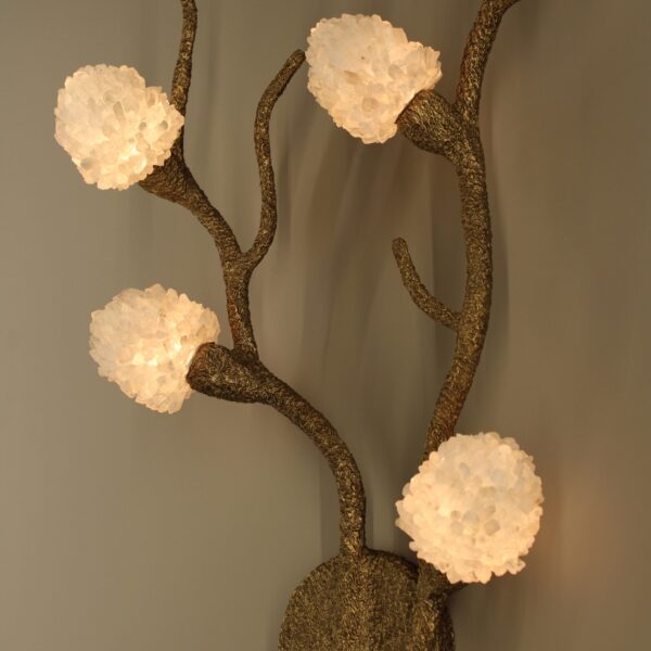 White Quartz Branch Wall Sconce