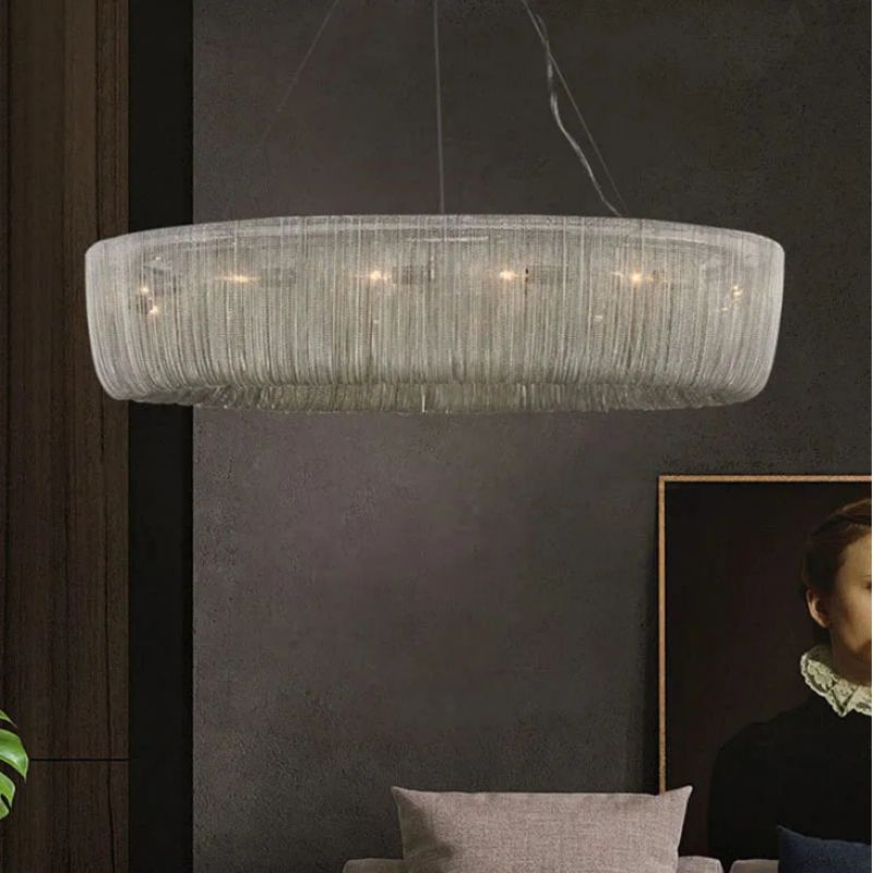 Alisa Aluminum Chain Tassel Chandelier