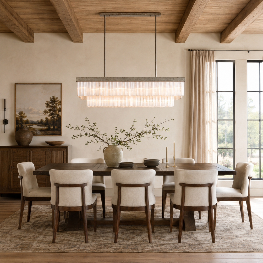 Adam Large Rectangular Chandelier