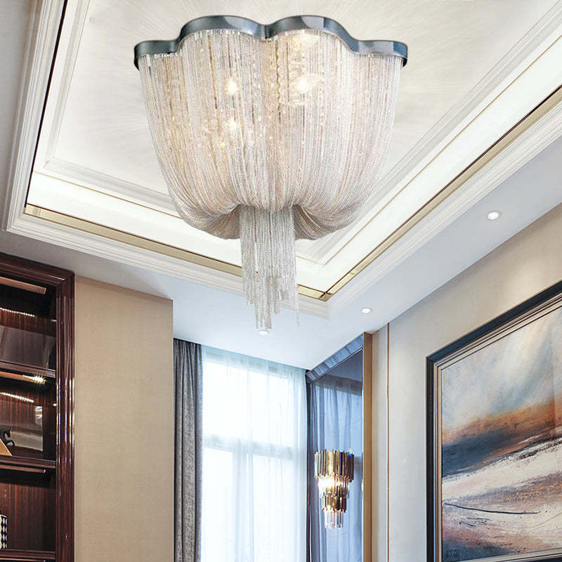 Alisa Tassel Ceiling Light Post-Modern Chandelier Aluminum Chain Light