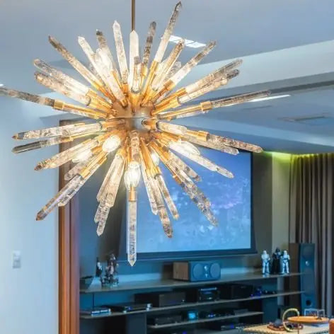 Modern Crystal Quartz Chandelier Barcelona