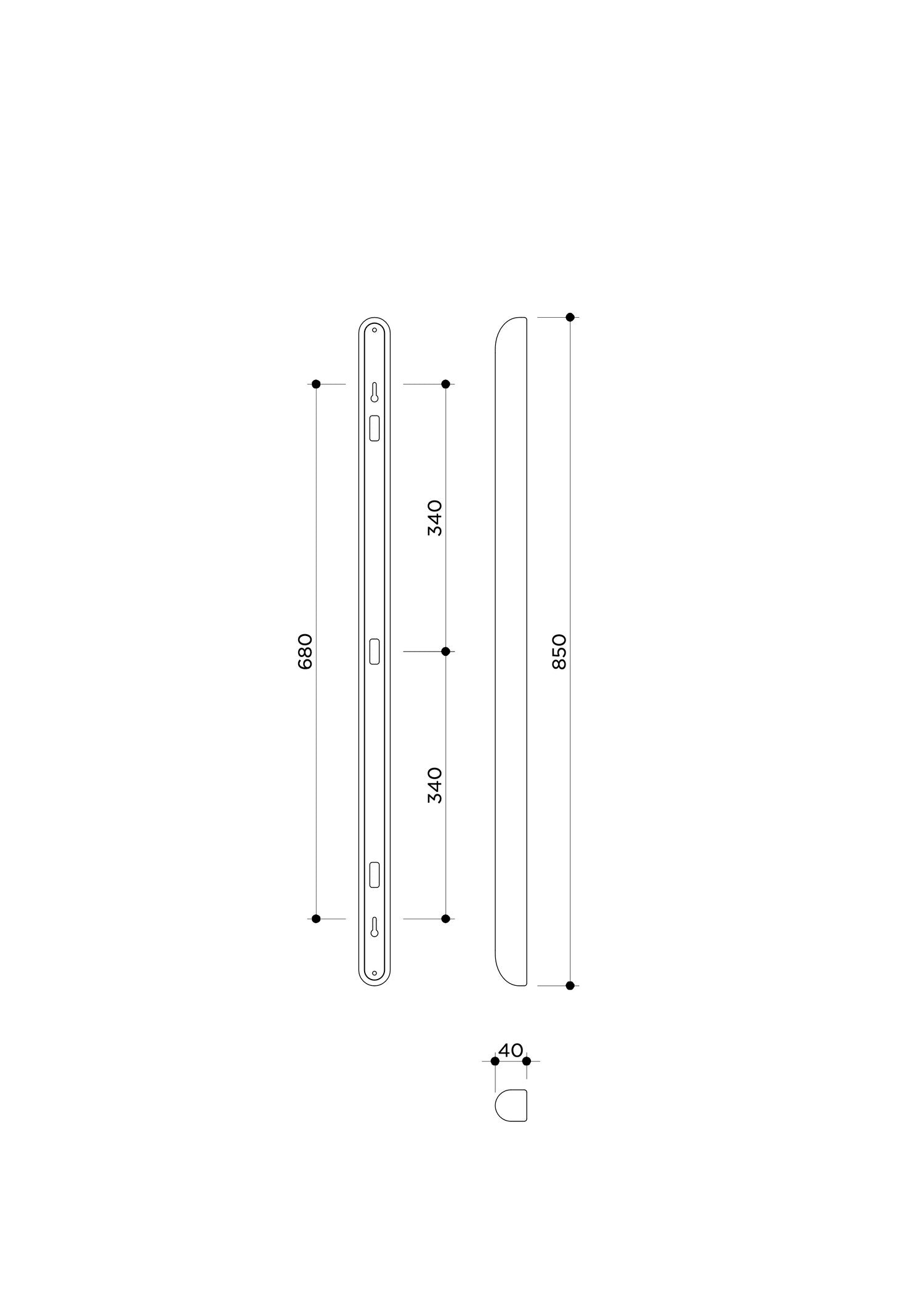 Alabaster Tubular Wall Light, 85cm