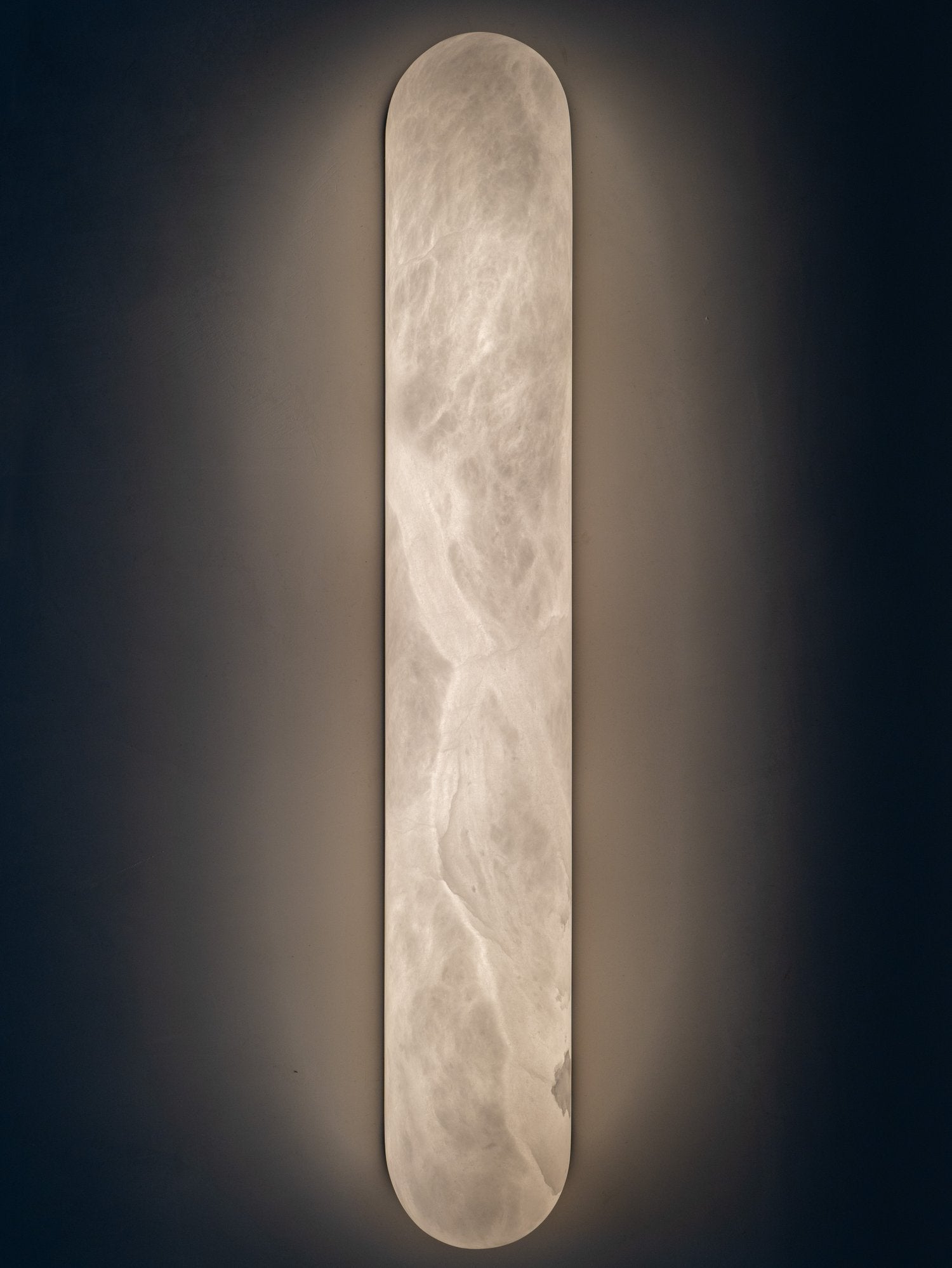 Alabaster Tubular Wide Wall Light, 45cm
