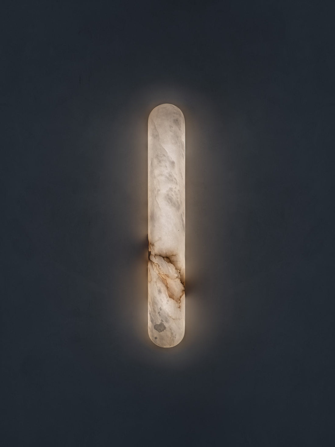 Alabaster Tubular Wide Wall Light, 65cm